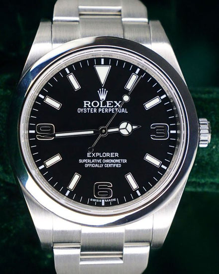 Rolex Explorer 39MM Black Dial Oyster Bracelet (214270)