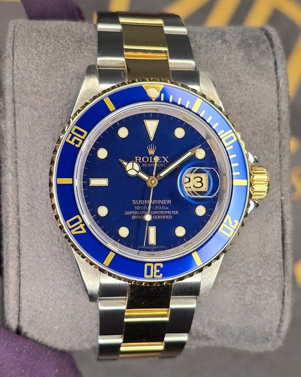 2006 Rolex Submariner Date "Bluesy" 40MM Blue Dial Two-Tone Oyster Bracelet (16613)