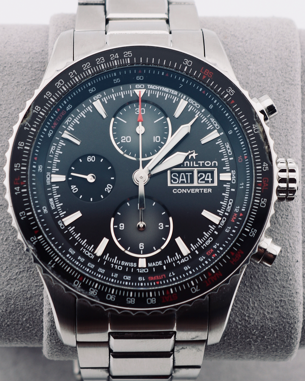 2021 Hamilton Khaki Aviation 44MM Black Dial Steel Bracelet (H76726130)