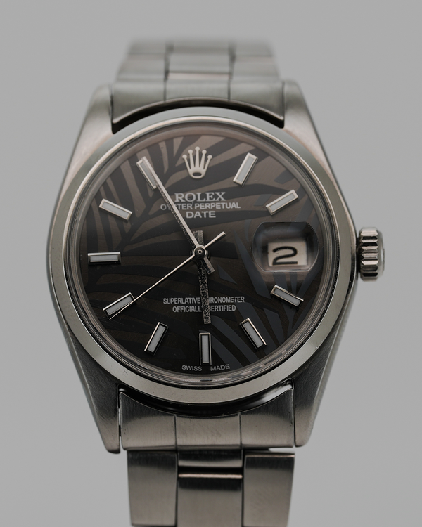No Reserve - Rolex Oyster Perpetual Date 34MM Aftermarket Grey Dial Oyster Bracelet (1500)