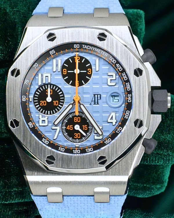2025 Audemars Piguet Royal Oak Offshore 42MM Ice Blue Dial Rubber Strap (26238ST.OO.A340CA.01)