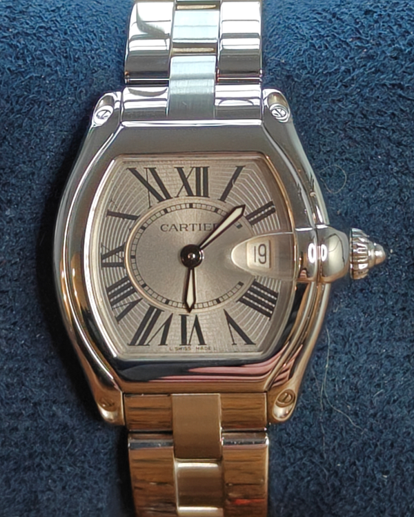 2017 Cartier Roadster 31MM Quartz Silver Dial Steel Bracelet (2675)
