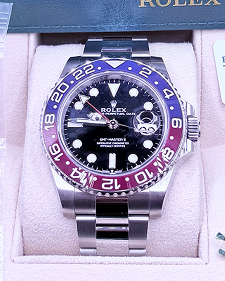 2022 Rolex GMT-Master II "Pepsi" 40MM Black Dial Oyster Bracelet (126710BLRO)