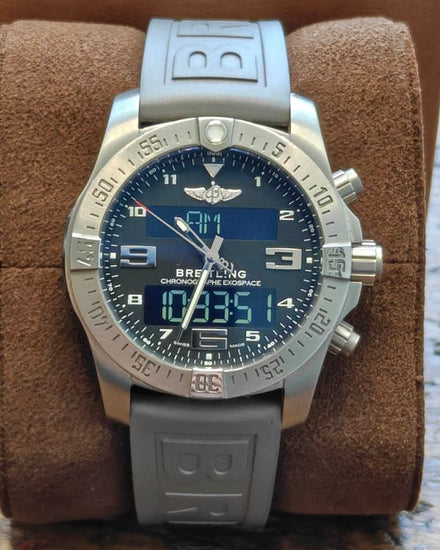 2019 Breitling Exospace B55 Connected 46MM Quartz Black Dial Rubber Strap (EB5510H2)