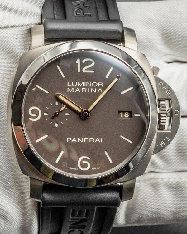 2016 Panerai Luminor Marina 1950 3 Days 44MM Brown Dial Rubber Strap (PAM00351)