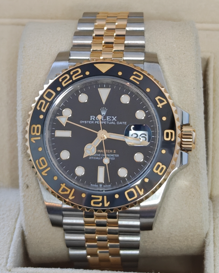 2024 Rolex GMT-Master II "Bumblebee" 40MM Black Dial Two-Tone Jubilee Bracelet (126713GRNR)