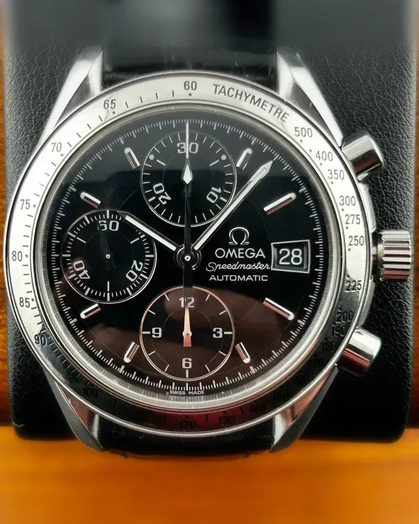 2003 Omega Speedmaster Date 39MM Black Dial Leather Strap (3513.50.00)