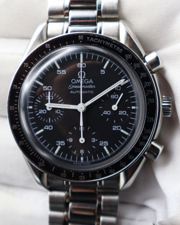 2002 Omega Speedmaster Reduced 39MM Black Dial Steel Bracelet (3510.50.00)