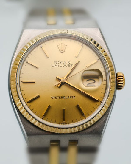 Rolex Datejust Oysterquartz 36MM Quartz Champagne Dial Two-Tone Oysterquartz Bracelet (17013)