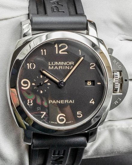 2010 Panerai Luminor Marina 1950 3 Days 44MM Black Dial Rubber Strap (PAM00359)