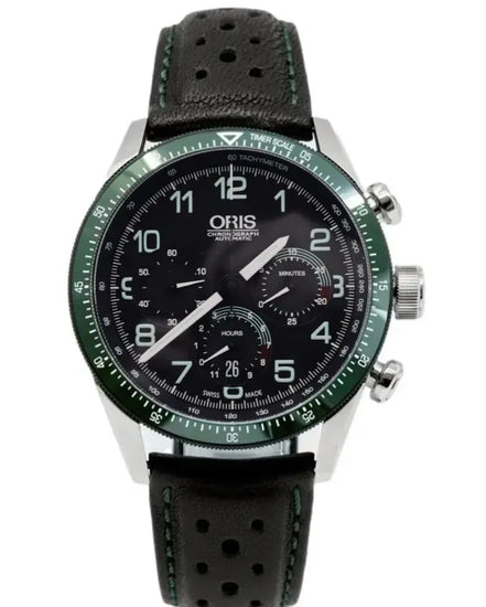 2019 Oris Chronoris "Calobra Rally" L.E. 44MM Black Dial Leather Strap (01 676 7661 4494-Set LS)