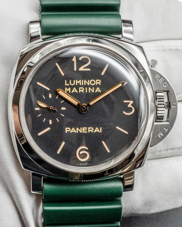 2014 Panerai Luminor Marina 1950 3 Days 47MM Black Dial Rubber Strap (PAM00422)