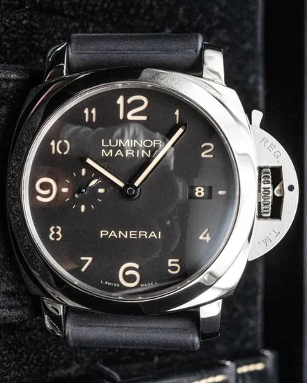 2010 Panerai Luminor Marina 1950 3 Days 44MM Black Dial Rubber Strap (PAM00359)