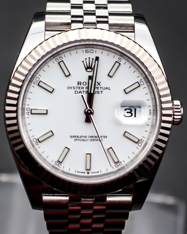 2022 Rolex Datejust 41MM White Dial Jubilee Bracelet (126334)