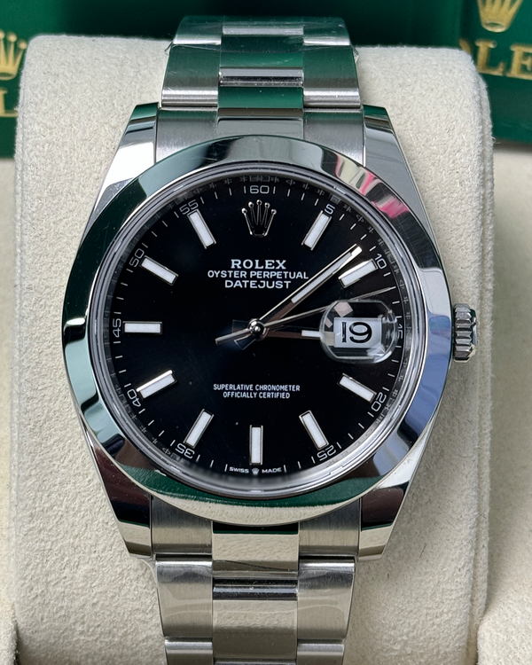 2025 Rolex Datejust 41MM Black Dial Oyster Bracelet (126300)