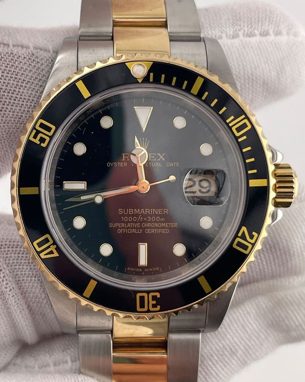 2008 Rolex Submariner Date 40MM Black Dial Two-Tone Oyster Bracelet (16613N)