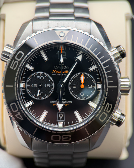2016 Omega Seamaster Planet Ocean 600M Chronograph 45.5MM Black Dial Steel Bracelet (215.30.46.51.01.001)