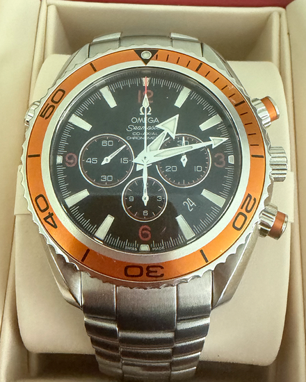 Omega Seamaster Planet Ocean 600M Chronograph 45.5MM Black Dial Steel Bracelet (2218.50.00)