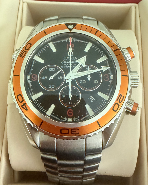 Omega Seamaster Planet Ocean 600M Chronograph 45.5MM Black Dial Steel Bracelet (2218.50.00)