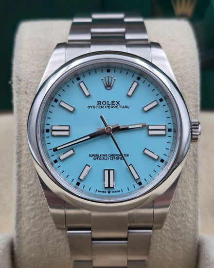 2021 Rolex Oyster Perpetual 41MM Blue Dial Oyster Bracelet (124300)