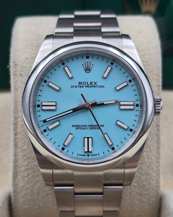 2021 Rolex Oyster Perpetual 41MM Blue Dial Oyster Bracelet (124300)
