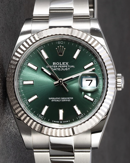 2024 Rolex Datejust 41MM Mint Green Dial Oyster Bracelet (126334)