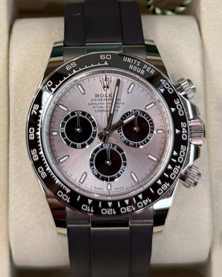2025 Rolex Cosmograph Daytona "Ghost" 40MM Silver Dial Rubber Strap (126519LN)