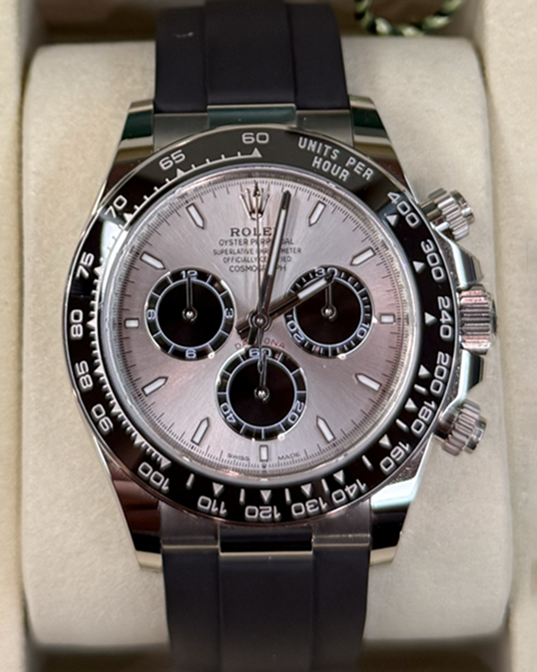 2025 Rolex Cosmograph Daytona "Ghost" 40MM Silver Dial Rubber Strap (126519LN)