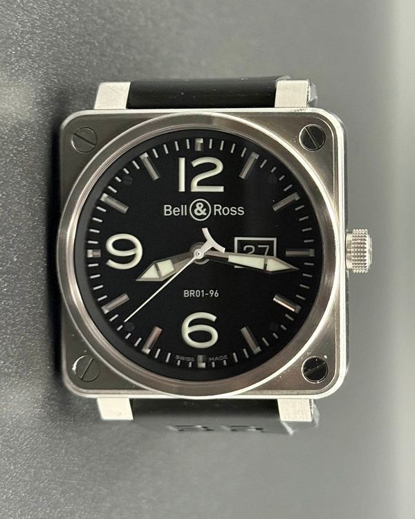 2025 Bell & Ross BR 01 96 Grande Date 46MM Black Dial Rubber Strap (BR01-96-S)