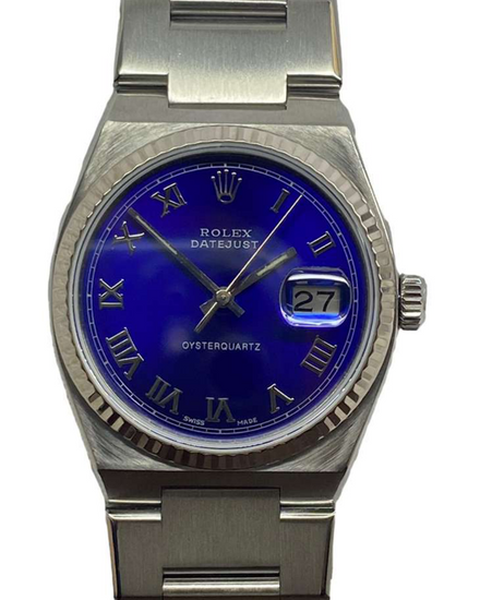 1978 Rolex Datejust Oysterquartz 36MM Quartz Aftermarket Blue Dial Oysterquartz Bracelet (17000)