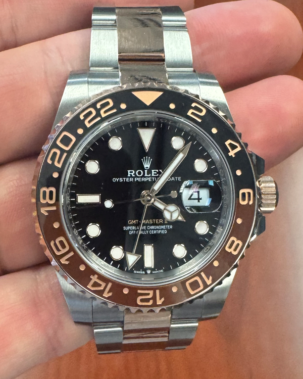 2026 Rolex GMT-Master II "Rootbeer" 40MM Black Dial Two-Tone Oyster Bracelet (126711CHNR)