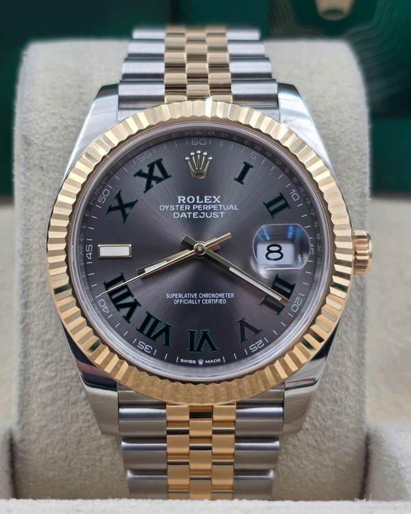 2021 Rolex Datejust "Wimbledon" 41MM Slate Dial Two-Tone Jubilee Bracelet (126333)