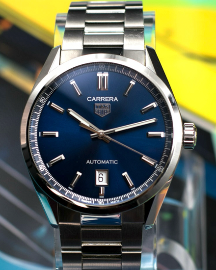 No Reserve - 2022 Tag Heuer Carrera Date 39MM Blue Dial Steel Bracelet (WBN2112.BA0639)