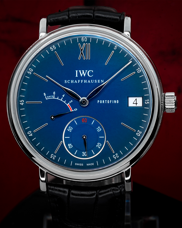 2019 IWC Schaffhausen Portofino Hand-Wound 45MM Blue Dial Leather Strap (IW510106)
