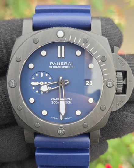 2022 Panerai Submersible QuarantaQuattro Blue Abisso 44MM Blue Dial Rubber Strap (PAM01232)