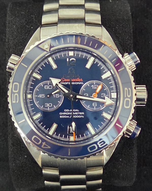 2015 Omega Seamaster Planet Ocean 600M Chronograph 45.5MM Blue Dial Titanium Bracelet (232.90.46.51.03.001)