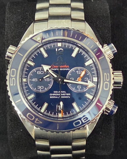 2015 Omega Seamaster Planet Ocean 600M Chronograph 45.5MM Blue Dial Titanium Bracelet (232.90.46.51.03.001)