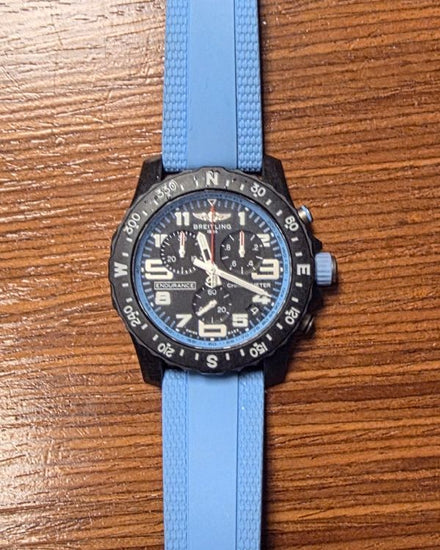 2025 Breitling Endurance Pro 44MM Quartz Black Dial Rubber Strap (X82310)