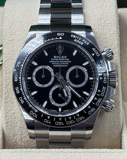 2024 Rolex Cosmograph Daytona 40MM Black Dial Oyster Bracelet (126500LN)