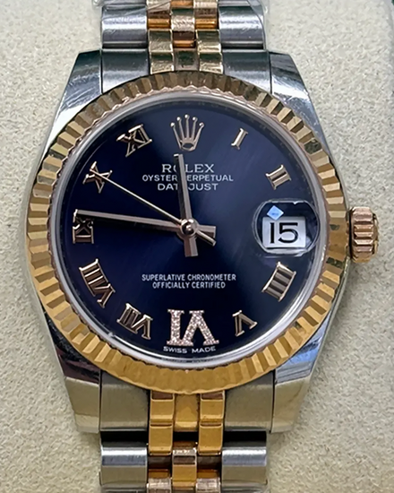 2018 Rolex Datejust 31MM Blue Dial Two-Tone Jubilee Bracelet (178271)