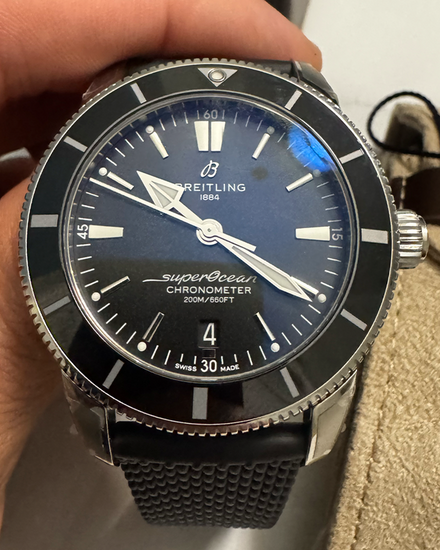 2025 Breitling Superocean Heritage II S.E. 44MM Black Dial Rubber Strap (AB2030)