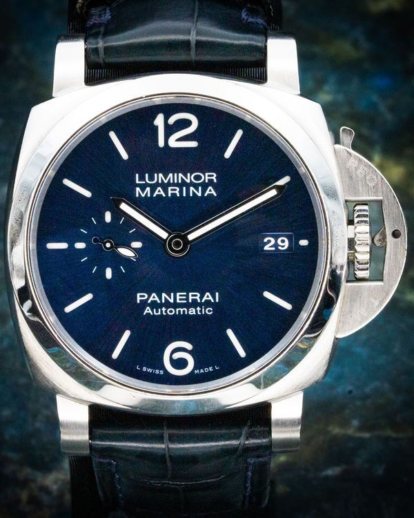 2020 Panerai Luminor Marina 1950 3 Days 42MM Blue Dial Leather Strap (PAM01393)
