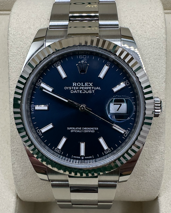 No Reserve - 2026 Rolex Datejust 41MM Blue Dial Oyster Bracelet (126334)