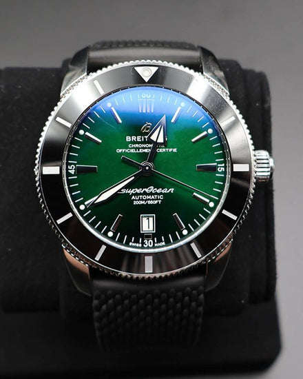 2024 Breitling Superocean Heritage II B20 46MM Green Dial Rubber Strap (AB2020)