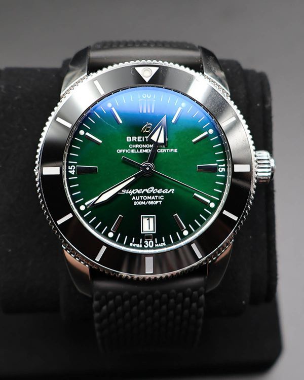 2024 Breitling Superocean Heritage II B20 46MM Green Dial Rubber Strap (AB2020)
