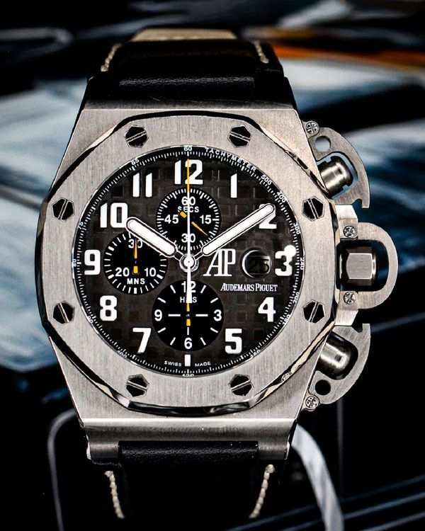 Audemars Piguet Royal Oak Offshore Chronograph "T3" L. E. 48MM Black Dial Leather Strap (25863TI.OO.A001CU.01)