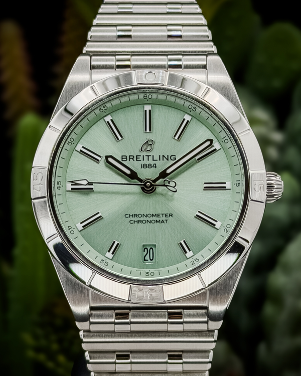 2023 Breitling Chronomat 36MM Pistachio Dial Steel Bracelet (A10380101L1A1)