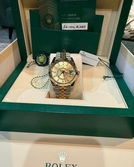 2024 Rolex Sky-Dweller 42MM Champagne Dial Two-Tone Jubilee Bracelet (336933)