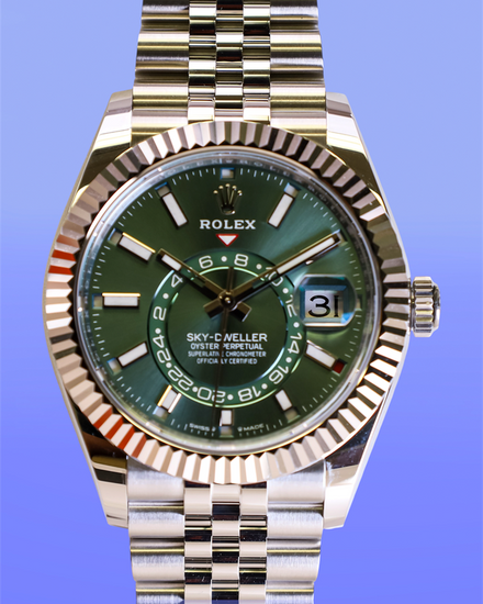 2026 Rolex Sky-Dweller 42MM Green Dial Oyster Bracelet (336934)