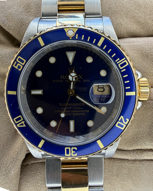 2003 Rolex Submariner Date "Bluesy" 40MM Blue Dial Two-Tone Oyster Bracelet (16613)